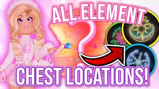 ALL the ELEMENT CHEST LOCATIONS In campus 3 EASY  FREE DIAMONDS amp ACCESSORY 😳🏰 [upl. by Garceau]