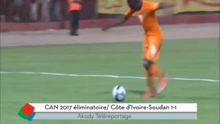 Éliminatoire CAN 2017  Côte dIvoireSoudan 11 [upl. by Atinram]