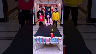 Who Is The Best At The Cup Pushing Challenge Funnyfamily Partygames [upl. by Post]