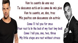 Ricky Martin  Vente Pa Ca Lyrics English and Spanish  ft Maluma  Translation amp Meaning [upl. by Hamaso]