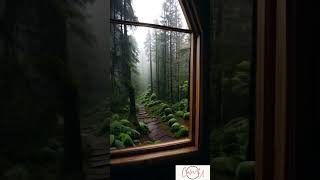 Rainy Forest Hideaway  Cozy Cabin amp Natures Melody peacefulescape rain cozyvibes naturesounds [upl. by Constantia]