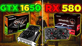 GTX 1650 VS RX 580 ELAS SÃO IGUAIS TESTE EM JOGOS RX580 8GB 2048SP VS GTX 1650 4GB TESTE EM JOGOS [upl. by Ennagem]