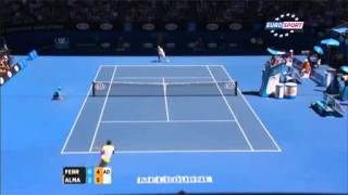 David Ferrer vs Nicolas Almagro Quarterfinals Highlights Australian Open 2013 [upl. by Naehs836]