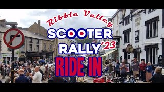 Ribble Valley Scooter Rally Ride In Mod Weekender 2023 Clitheroe Lancashire [upl. by Bennett]