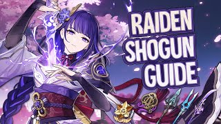 Updated 43 Raiden Shogun Guide – New Teams Playstyles Builds Constellations  Genshin Impact 43 [upl. by Htiekram]