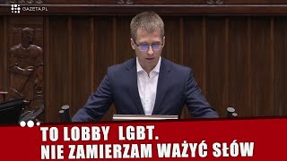 Obrady Sejmu przerwane KASPRZAK obrażał społeczność LGBT i blokował mównicę [upl. by Isiah]