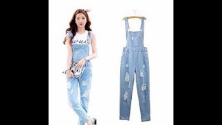 Distressed Denim Jumpsuit And Romper Outfit Ideas [upl. by Ayardna]