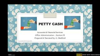 Petty Cash  Office Administration [upl. by Maite]