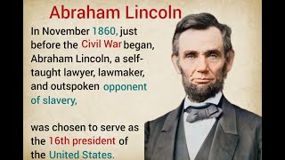 Improve your English ⭐  Very Interesting Story  Level 3  Abraham Lincoln  VOA 19 [upl. by Kcam]