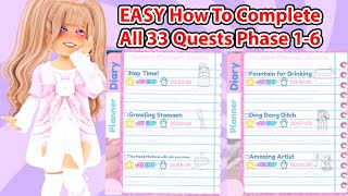 EASY How To Complete ALL 33 QUESTS In Phase 16 Royale High Campus 3 Update [upl. by Roshelle]