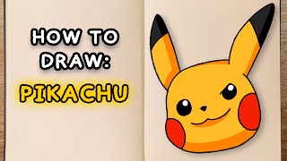 How to draw and colour PIKACHU step by step drawing tutorial [upl. by Nosduh]