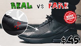 NIKE AIR MAX 270 Triple Black REAL vs FAKE [upl. by Pontius488]