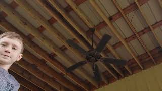 Harbor Breeze Calera ceiling fan running on all speeds [upl. by Dazhehs516]