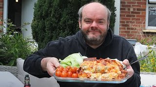 home made lasagne and salad uk mukbang [upl. by Rogovy240]