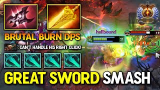 GREAT SWORD SMASH CARRY Wraith King Armlet  Radiance Build Brutal Burn DPS 737 DotA 2 [upl. by Melissa]