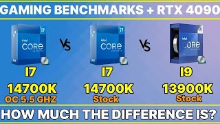 İ9 14900K VS İ9 13900K VS İ7 14700K OC VS 14700K NO POWER LİMİT VS 14700K STOCK SETTİNGS  RTX 4090 [upl. by Mcmaster768]