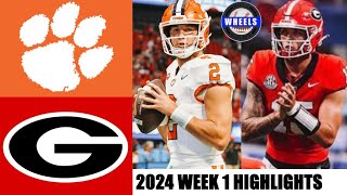 1 Georgia vs 14 Clemson  Full Game Highlights  2024 College Football Highlights [upl. by Gun]