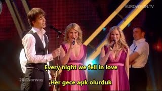 Alexander Rybak  Fairytale Eurovision İngilizceTürkçe Altyazı EnglishTurkish Subtitle [upl. by Manup]