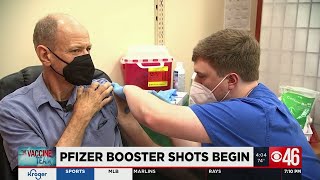 Pfizer booster shots begin [upl. by Bluma]