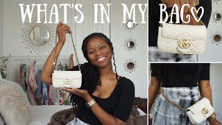 Whats In My Bag Gucci Super Mini Marmont Bag Review 6 Ways To Wear The Gucci Super Mini Marmont [upl. by Pansie]