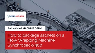 How to package multipacks of sachets on a Viking Masek Flow Wrapping Machine Synchropack900 [upl. by Sukramed]