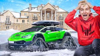 We Survived a MAJOR SNOW STORM Lamborghini SnowMobile [upl. by Annez]