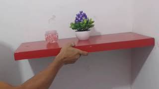 👉 Como instalar una repisa flotante de madera  ✅ muy fácil [upl. by Petunia]