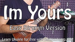 Im Yours  Jason Mraz  Easy Beginner Song Ukulele Tutorial [upl. by Etireuqram]