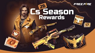 CS SEASON 26 REWARDS  FREE FIRE [upl. by Fairfield610]