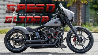 Thunderbike Speed Glider  HarleyDavidson Softail Slim meets BatwingStyle Fairing [upl. by Safoelc]