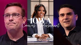 Benny Johnson Candice Owens amp Ben Shapiro make their gop endorsements ahead of Iowa Caucus 2024 [upl. by Mcclure890]