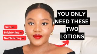 HOW I USE TWO LOTION TO BRIGHTEN MY SKIN FOR A YOUTHFUL AND RADIANT SKIN Practical tips [upl. by Brittany580]