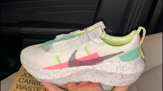 Nike Crater Impact Summit White Green Glow shoes [upl. by Gusti]