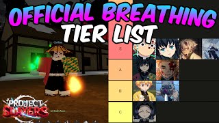 Project Slayers Official Breathing Tier List  Project Slayers Update 15 Roblox [upl. by Mickey651]