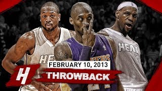 When Kobe Bryant Faced PRIME DUO LeBron amp Dwyane Wade EPIC Duel Highlights  February 10 2013 [upl. by Alleyn42]