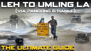 Leh to Umling La via Pangong amp Hanle in Kiger  Where to stay  How to drive The Ultimate Guide [upl. by Loriner]