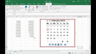 How to Add Date Picker Calendar Drop Down in MS Excel Easy [upl. by Konstanze]