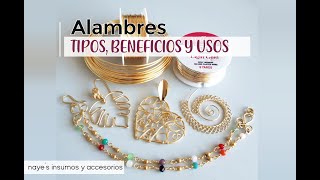 USOS CALIBRES Y BENEFICIOS DEL ALAMBRE Alambrismo Inicial 🌺 alambreparabisuteria BISUTERIA BASICA [upl. by Lytle]