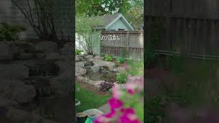 20 yearold pond rebuild Backyard transformation [upl. by Llennod]