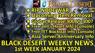 RIP NODE WAR FREE Vells Heart amp Free TET Blackstar Item Removal BDO News 1st Week Jan 2024 Update [upl. by Esiuqram498]