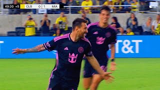 Lionel Messi FREE KICK GOAL makes a BRACE vs Columbus [upl. by Eteragram]