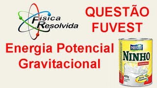 Física Resolvida Vídeo Aula QuestãoExercício Vestibular FUVEST  Energia Potencial Gravitacional [upl. by Esnahc222]