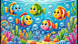 🐟 5 Little Fishies amp More Nursery Rhyme for Kids  Educational Songs 🎶singalongforkids preschool [upl. by Malda]