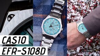 Casio Edifice EFRS108D Tiffany Watch Review [upl. by Holcman]