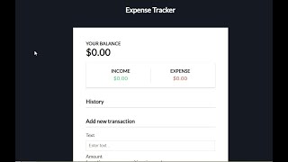 Expense Tracker in Vanilla JS [upl. by Notneb]