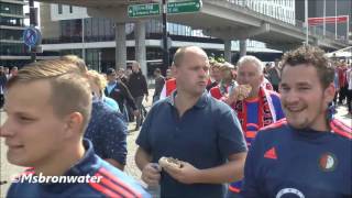 het feyenoord legioen Komt Aan Bij de amsterdam arena johan cruijff schaal [upl. by Atiana]