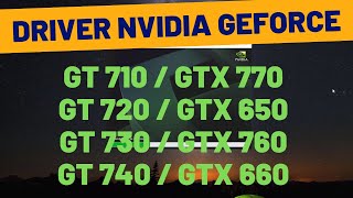 Como baixar e instalar driver Nvidia GeForce GT 710 GT 720 GT 730 e outras [upl. by Egdirdle]