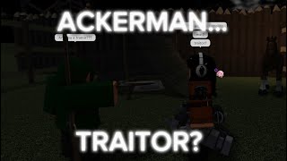 I MET THE ACKERMANS ROBLOX ATTACK ON TITAN [upl. by Lyrej]