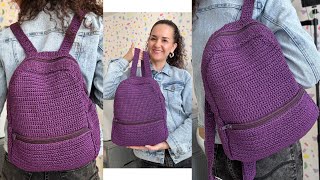 Morral a crochet 🎒 muy sencillo de tejer [upl. by Annaliese]