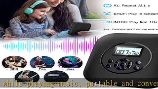 Gueray CD Player Portable for Car Portable CD Player with Dual Stereo Speakers 1800 mAh Rechargeabl [upl. by Mini]